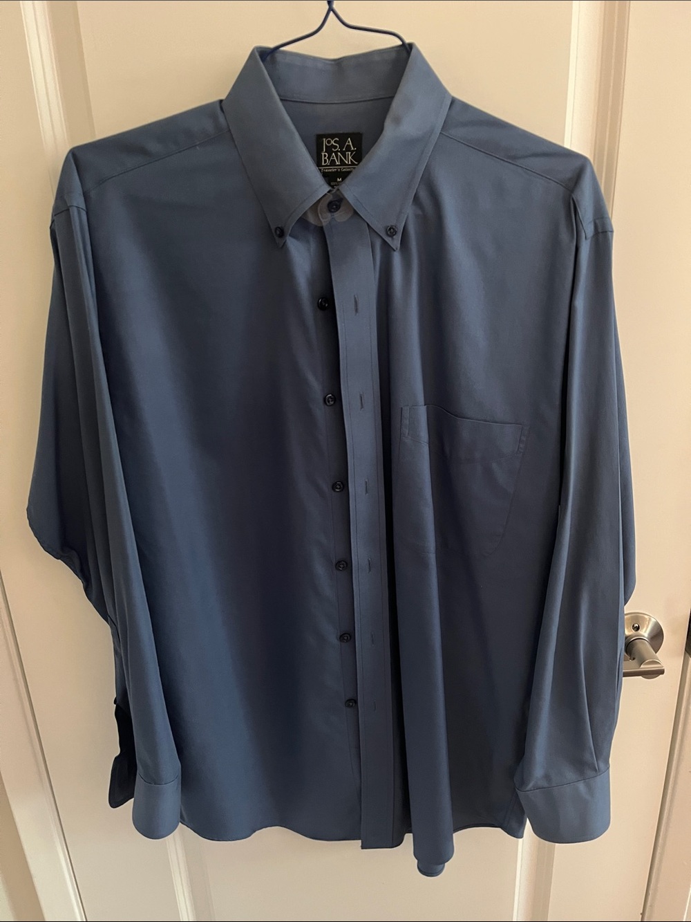Jos. A. Bank Men's Slate Blue Button-Down Dress Shirt